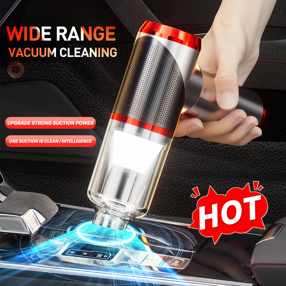 SZUK 178000Pa Mini Car Vacuum Cleaner Powerful Handheld Cleaning Machine Strong Suction Portable Wireless Vacuum Cleaner for Car