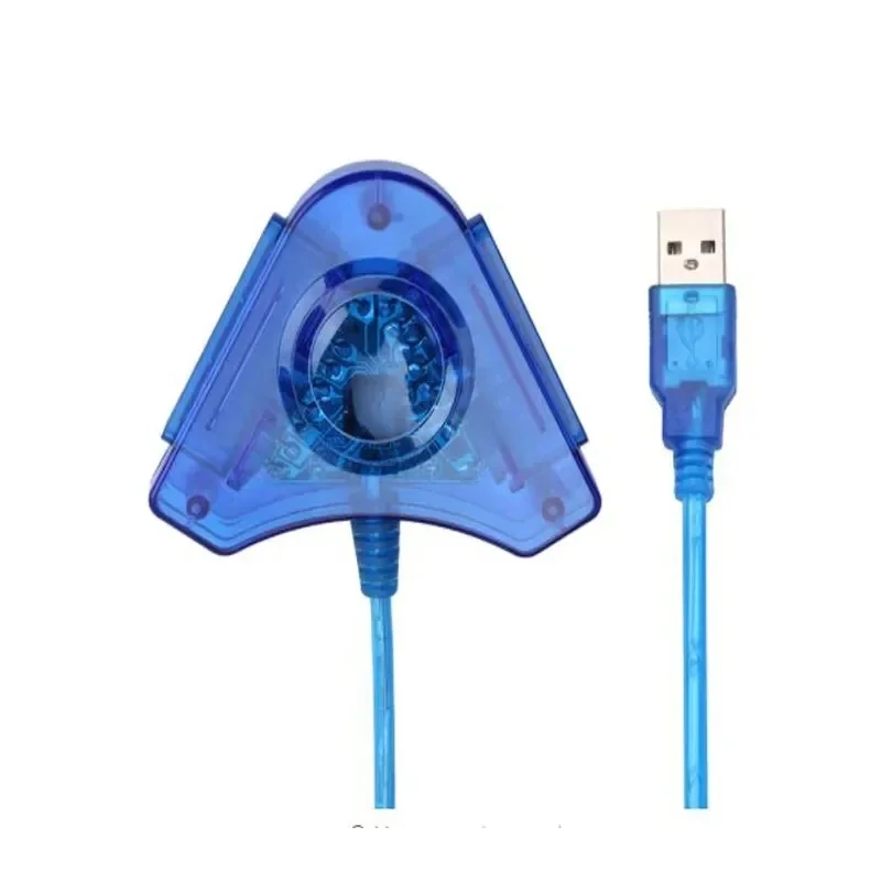 Adaptateur double Port pour manette de jeu USB, pour contrôleur PS2, PC, convertisseur de câble avec pilote CD