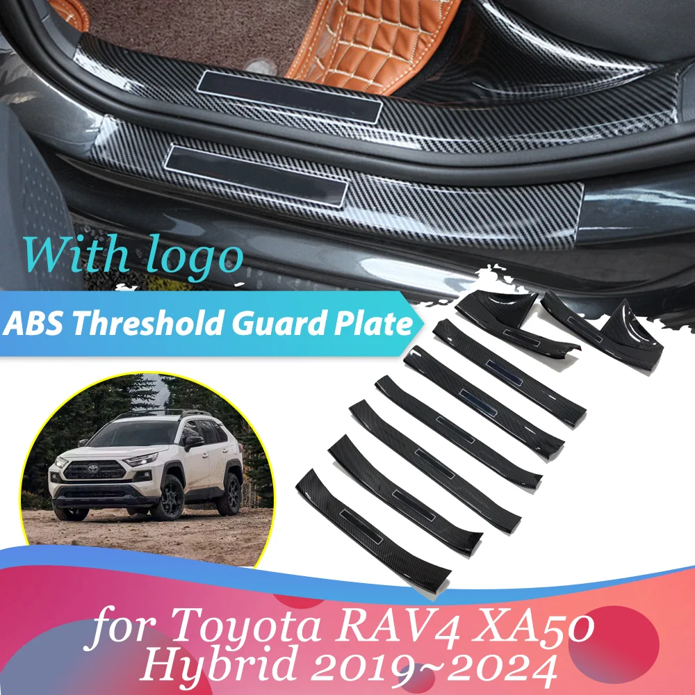 

ABS Welcome Pedal for Toyota RAV4 XA50 Hybrid 2019~2024 Door Sill Scuff Threshold Guard Plate Anti-scratch Sticker Accessories