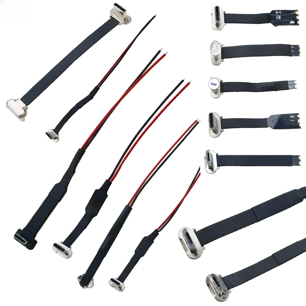 USB C Typ-C FPC 2-polig 3-polig mit Widerstand R1 Soft-Flach kabel Stecker Ladekabel Schnell