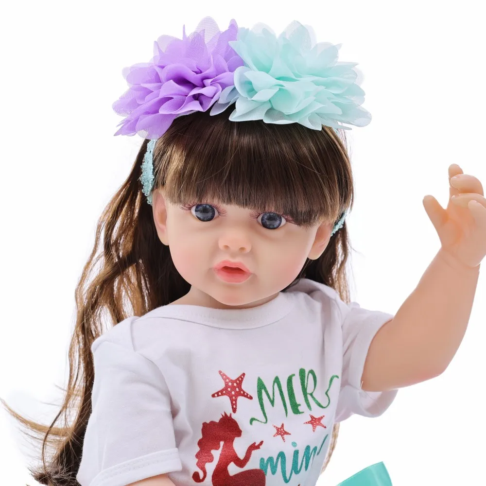Cloveray 22 pouces réaliste Reborn bébé poupée Super Kawaii vinyle poupée de haute qualité fait à la main jouet enfants anniversaire cadeau de noël