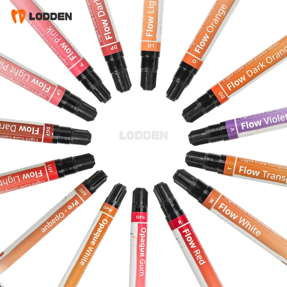 LODDEN light-cured polymer ceramic dental laboratory restorative materials for dental restorations and denture fixation.