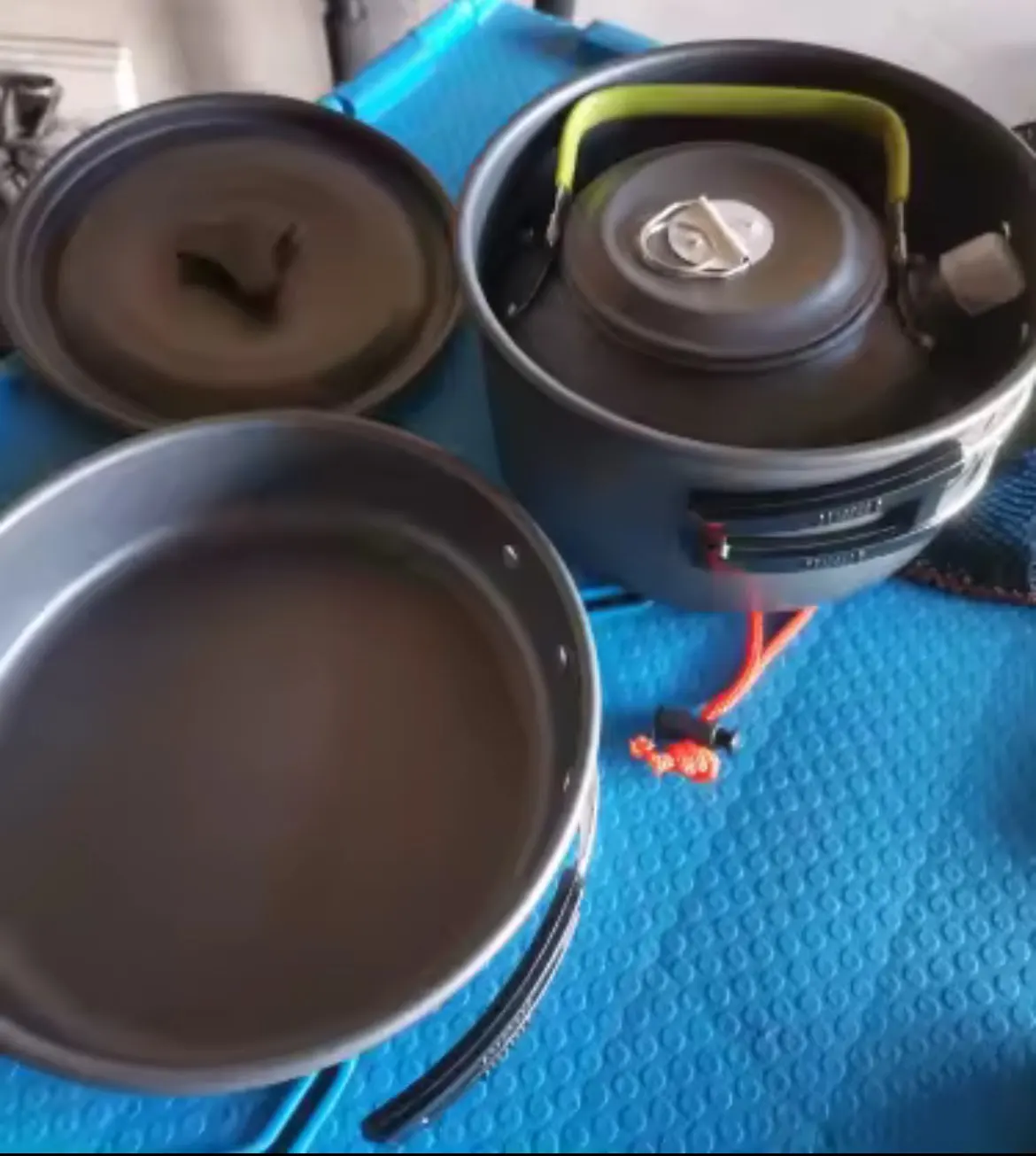 Camping Cooking set Camping Cookware Travel Tableware Outdoor Picnic Set Teapot For 2-3 Peaple Non-stick pots assorted sets photo review