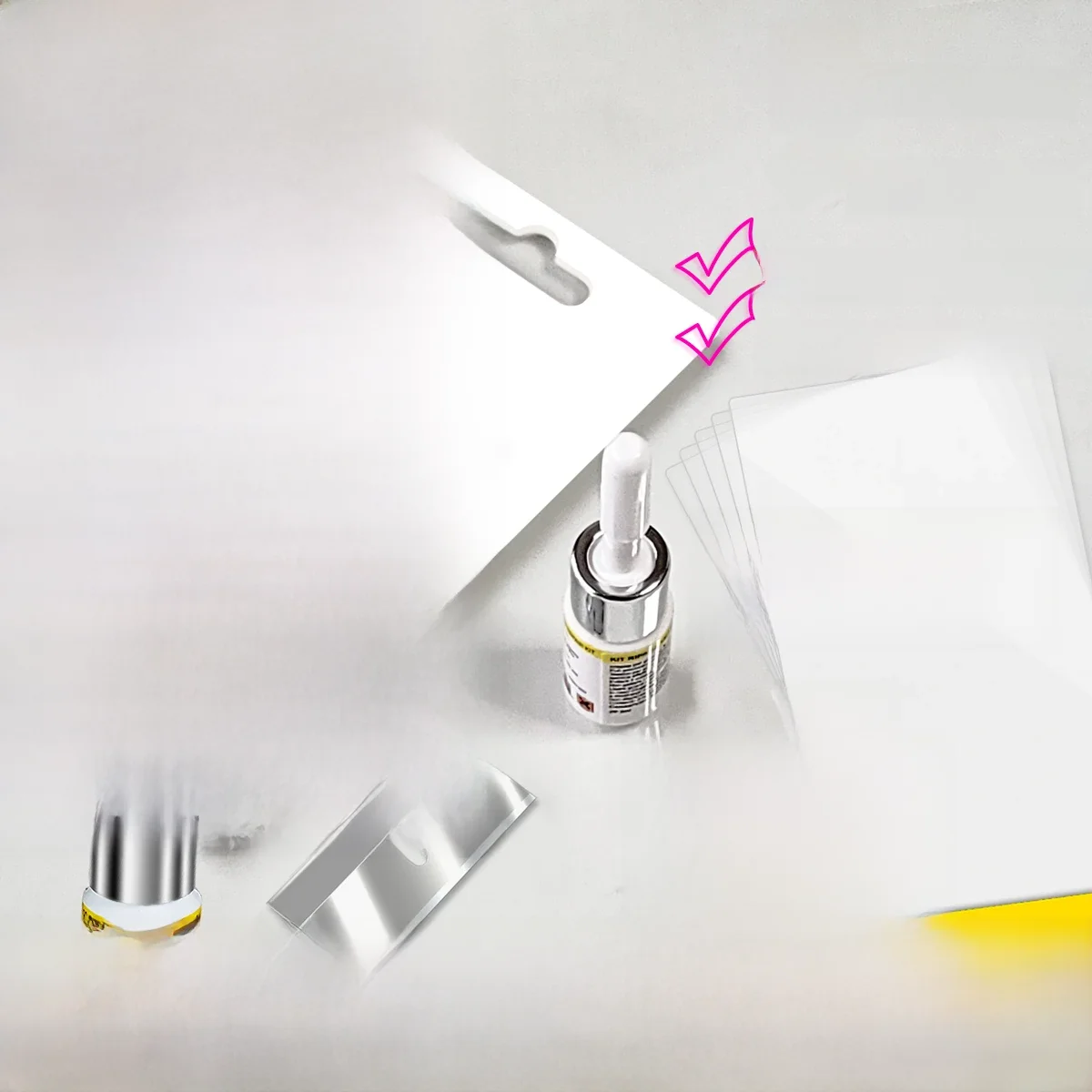 Liquide de réparation de vitres de voiture, Kit de réparation de rayures de verre fissuré, liquide de réparation de pare-brise pour vitres de voiture, outil de restauration de fissures