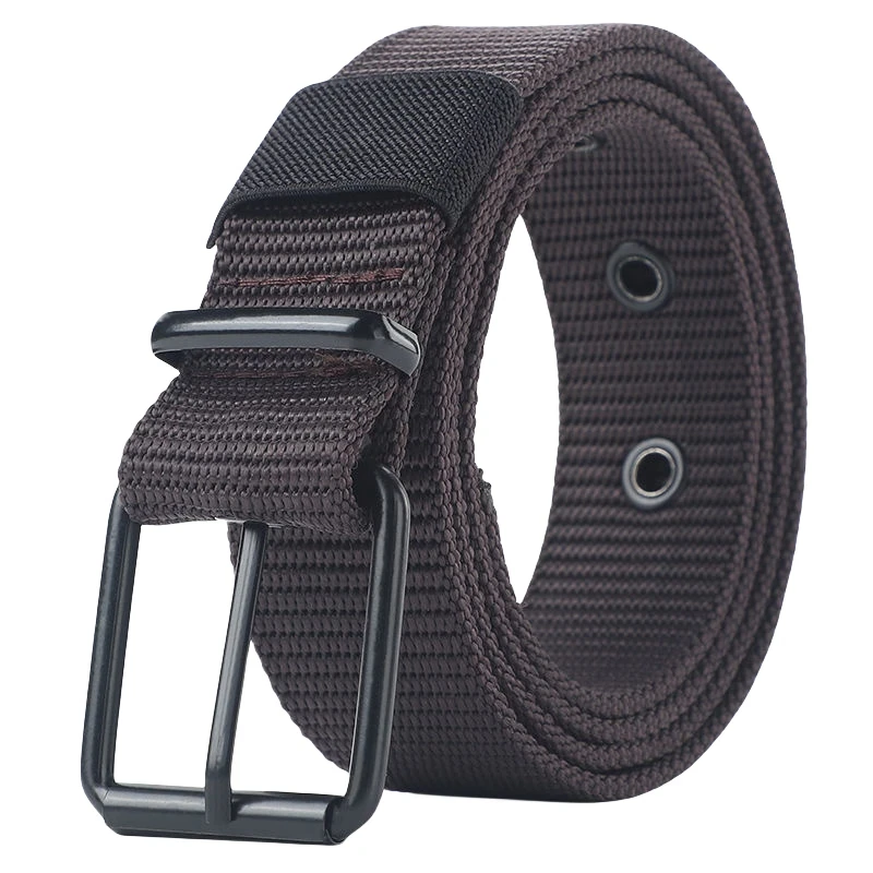 

New Perforated canvas belt for men and women Jeans pants needle buckle belt for Student Youth Recreational Sports Belt