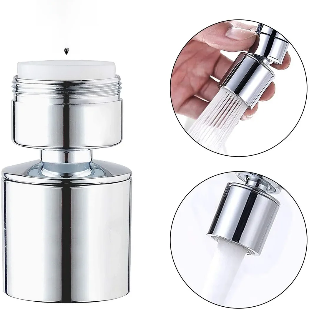 Krany kuchenne Head 360° °   Obróć kran Obrotowy koniec dyfuzora Adapter Filtr M24 Kran kuchenny Aerator Złącza kranu wannowego — zdjęcie 2