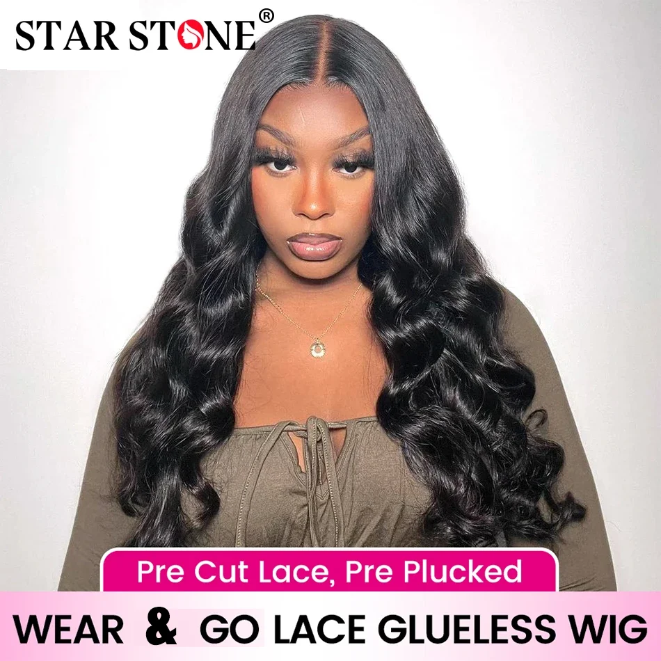 

Glueless Wig Human Hair Ready To Wear Peruvian Body Wave 4x4 HD Lace Front Wig Pre plucked Human Hair Wigs Ready To Go Pre Cut