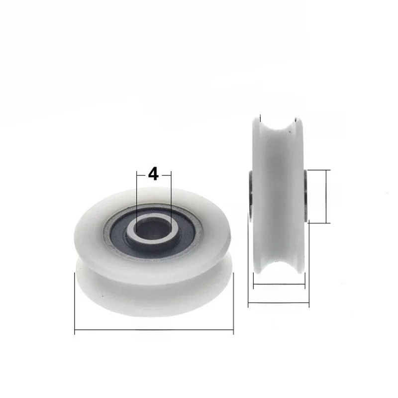 Roue à rainure en U, roue de passage de ligne POM, roue de guidage de 5mm, roue suspendue, roue passive Peilin, 4x20x6.5mm, 1 pièce