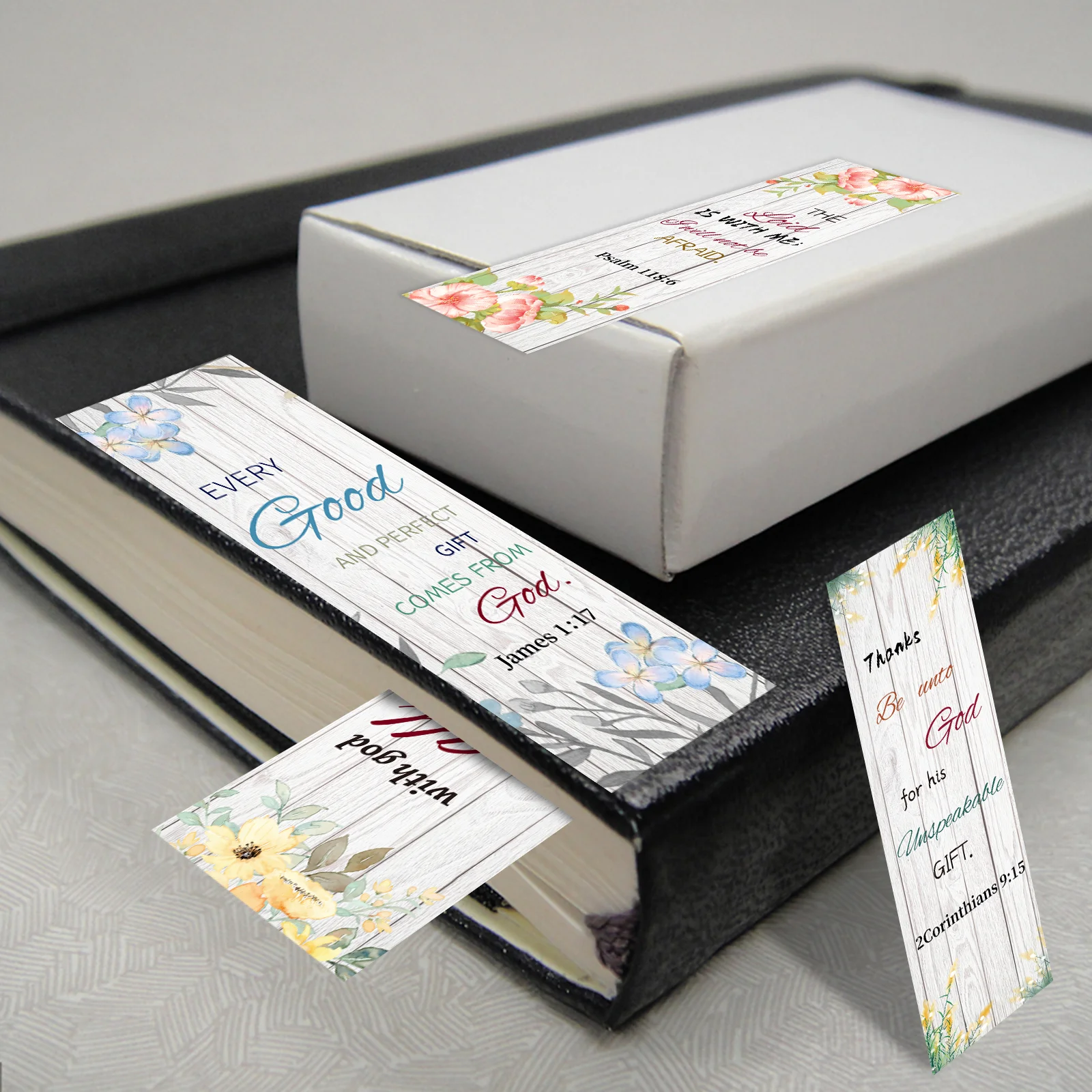 مجموعة إشارات مرجعية للكتاب المقدس مكونة من 12 قطعة، علامات كتاب آية الكتاب المقدس الورقية مع اقتباسات ملهمة، تصميمات ألوان مائية أنيقة #5