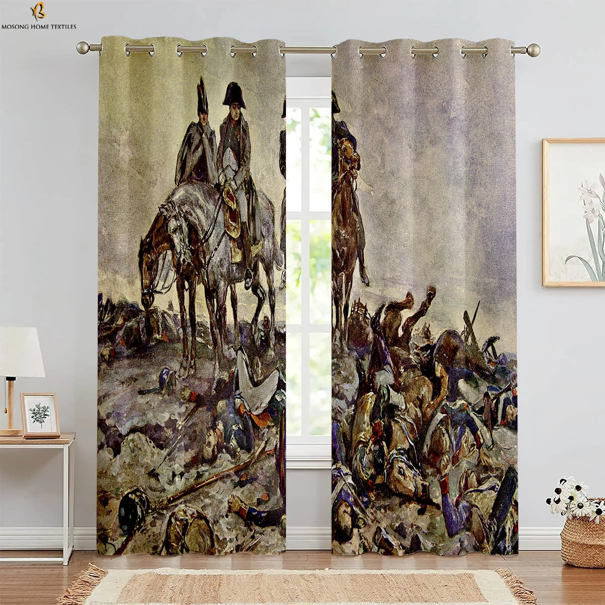 Window Curtains Landscape Starry Sky Oil Painting 3d Printing Curtains Bedroom Study Living Room Decorative Curtains 2 Pieces