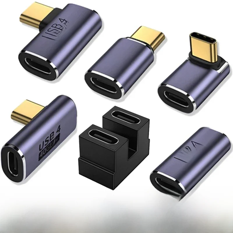 Adapter USB 4.0 OTG 40 Gb/s 8K typu C 90 stopni PD 100W 5A Konwerter USB typu C do szybkiego ładowania Adapter USB typu C do Macbooka — zdjęcie produktu 7