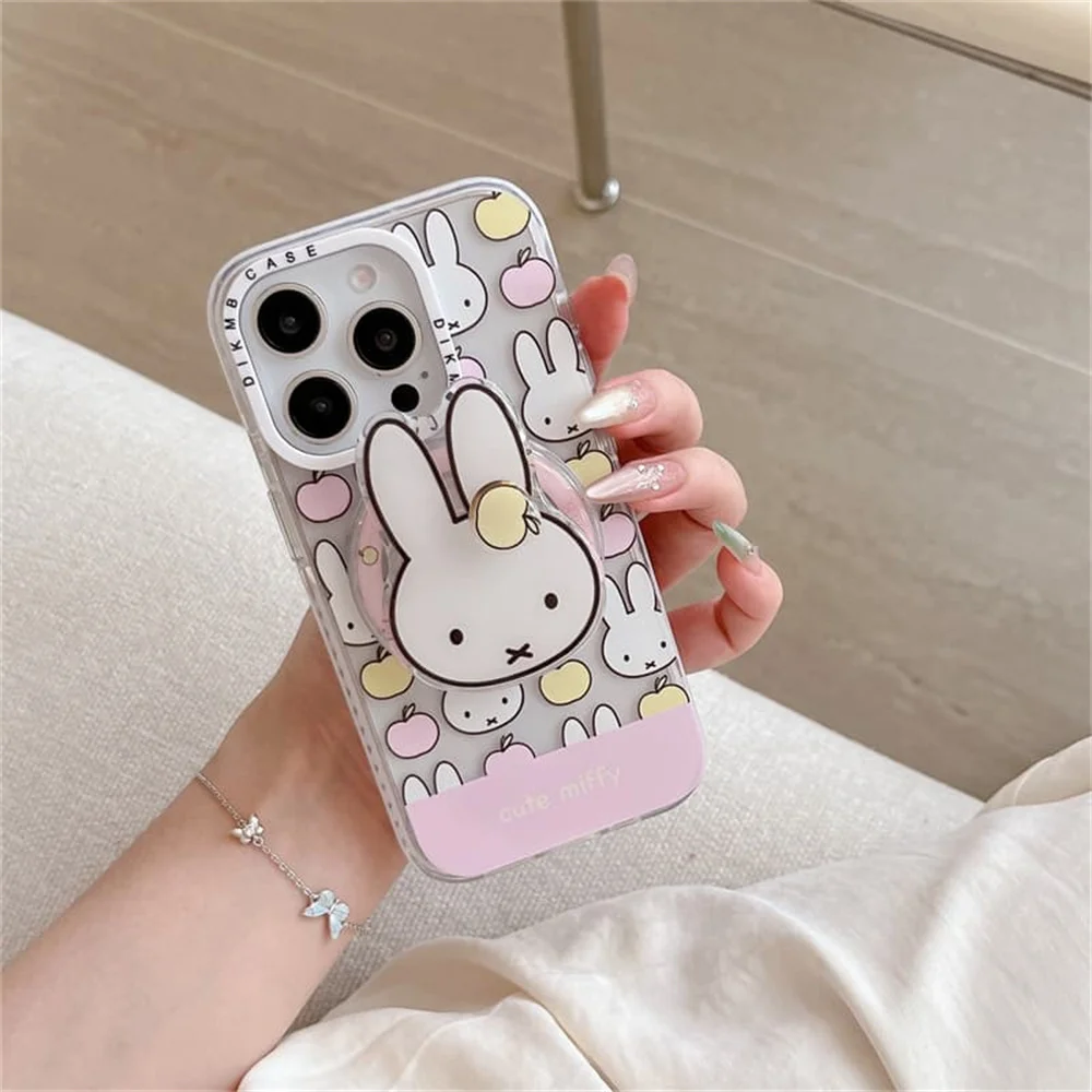 Cute Line Miffy Rabbit Magnetic Phone Case for iPhone 17 13 