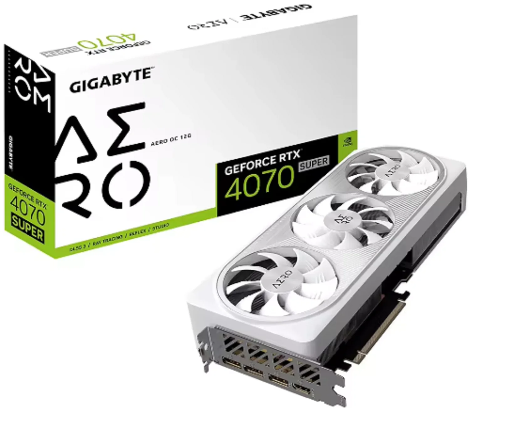 Super AERO OC 12G GIGABYTE GeForce RTX 4070 grafische kaart, 3X WINDFORCE-ventilatoren, 12 GB 192-bit
