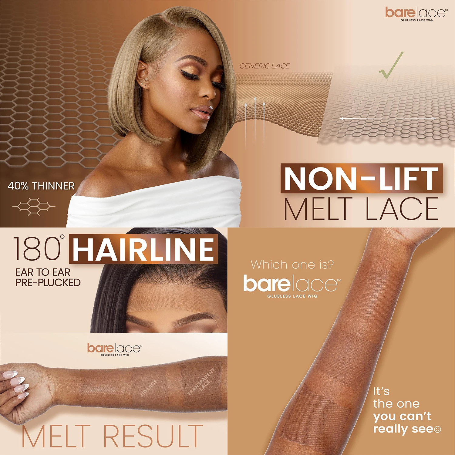 شعر مستعار بدانتيل أمامي بدون غراء ، 13 × 6 ، 3 بوب ، منتوف مسبقًا ، آمن للحرارة