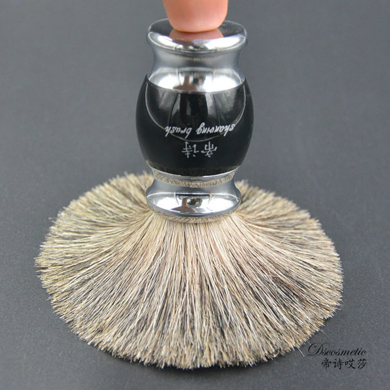 shave brush pure Badger Hair with Resin Handle and metal china brush supplies vintage hand-crafted shaving brush