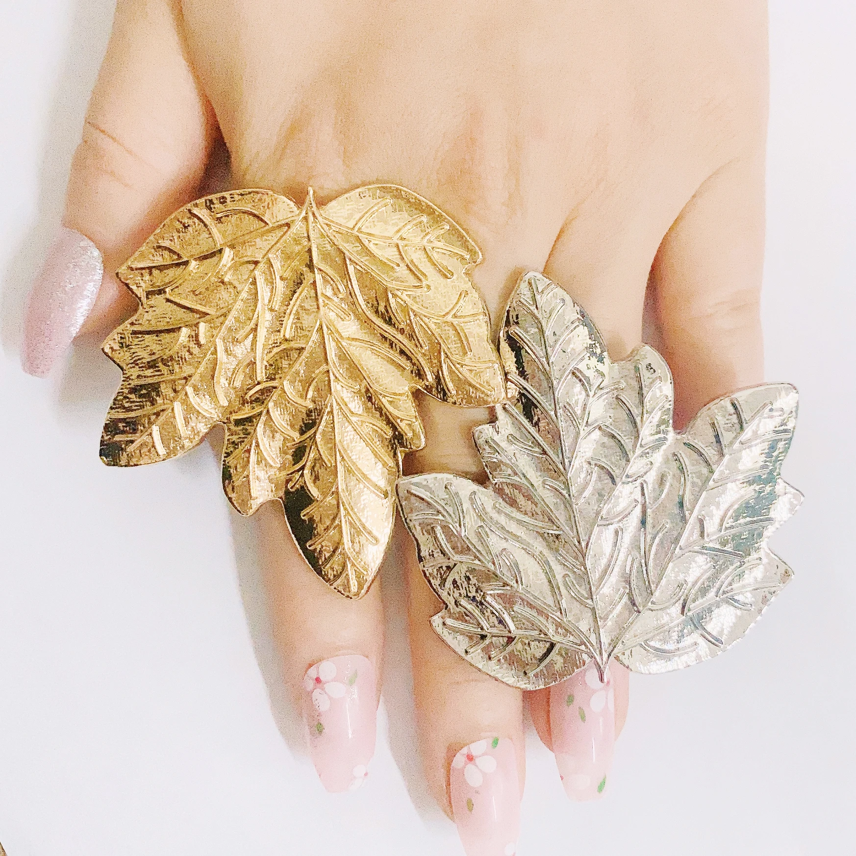 Big Gold Plated Adjustable Ring & Assorted Elements Jewelry Set