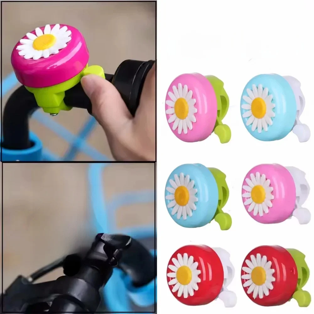 AliExpress Multi-color Kids Bicycle Bell Daisy Flower Bike Bell Children Cycling Warning Alarm Loud Safety Cycling Handlebar Accessories
