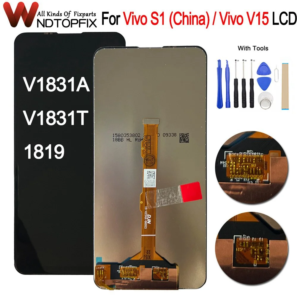 

6.53" For Vivo S1 (China) LCD Display V1831A Touch Screen Digitizer Assembly Replacement Parts 1819 For Vivo V15 LCD Screen