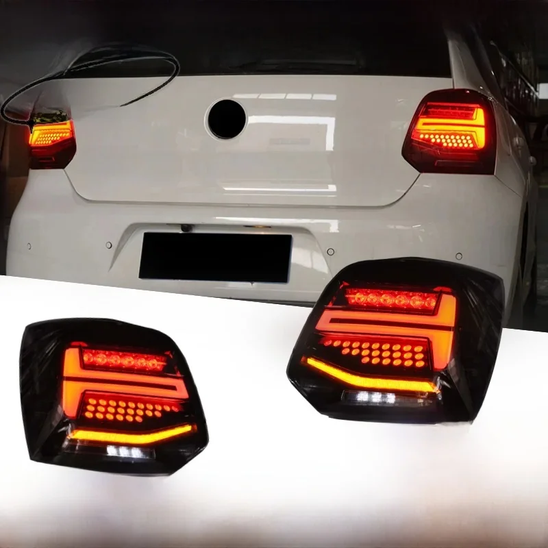 Auto Achterlichten Voor Vw Polo Led-achterlicht 2011-2018 Achter Stop Lamp Rem Signaal Reverse Automotive Accessoires - afbeelding 2