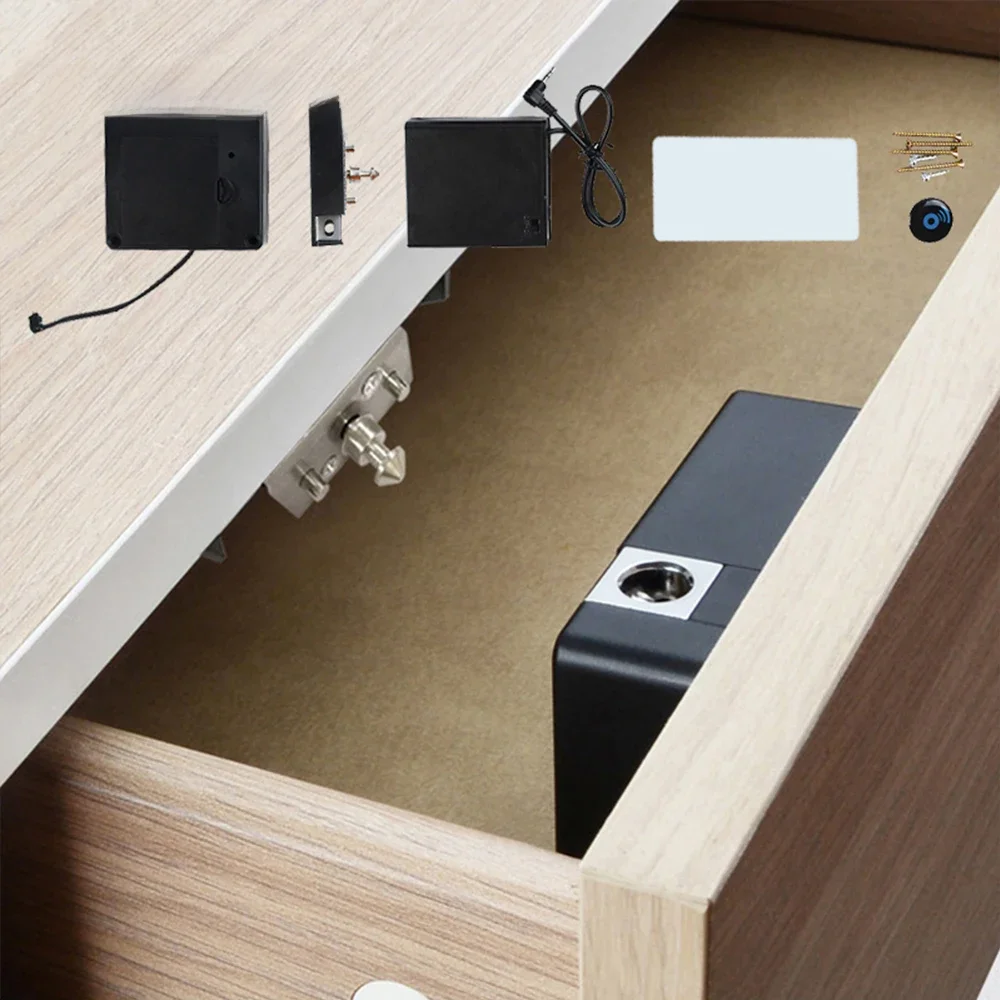 Do mebli szafa Sauna Szafka do szafki Bezotworowy niewidoczny czujnik Indukcyjny zamek do szafki Karta RFID Inteligentny zamek elektroniczny — zdjęcie 2
