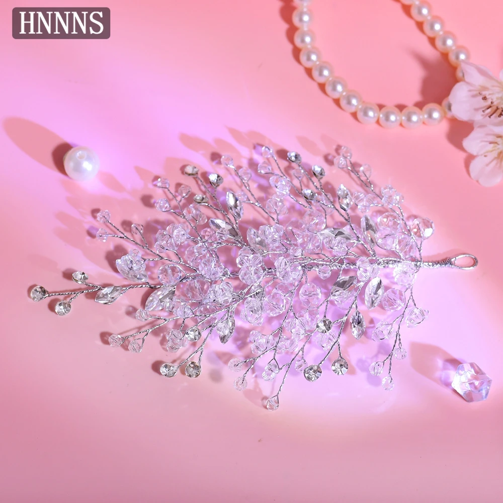 

HNNNS Modern Crystal Headband Elegant Shiny Headwear Hairpin Handmade Trendy Headpiece Dating Party Hair Jewelry for Women A235