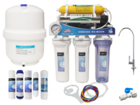 Moon75 Uv Reverse Osmosis. With 7 Stages, Pump and Pressure Gauge, Ultraviolet, 75 Gpd Membrane and Lux Single-Lever Tap