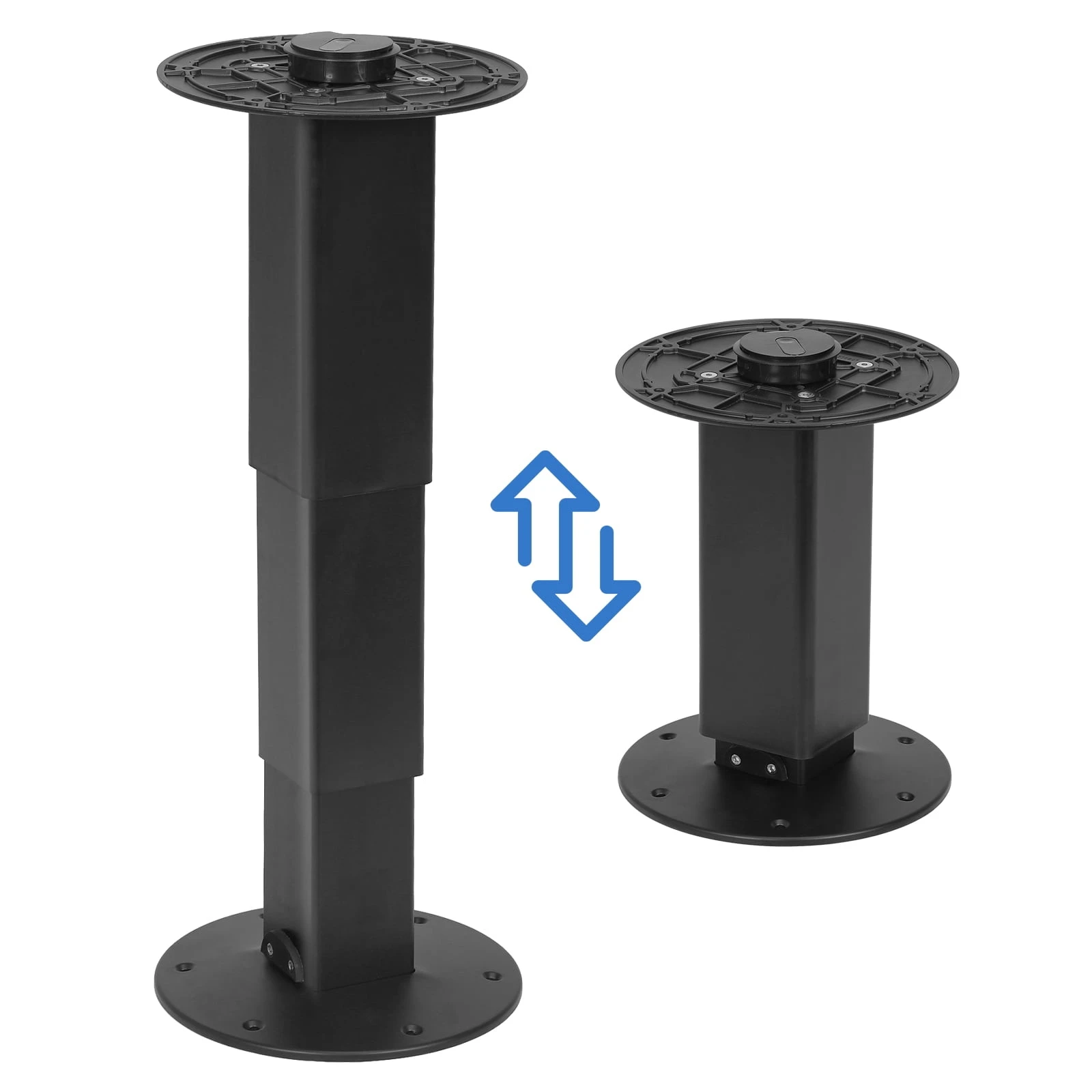Adjustable Gas Lift Table Base , 31-70.5 CM Height, Premium Aluminum Alloy, Quick Easy Conversion for RV RV, Campervan, Yacht