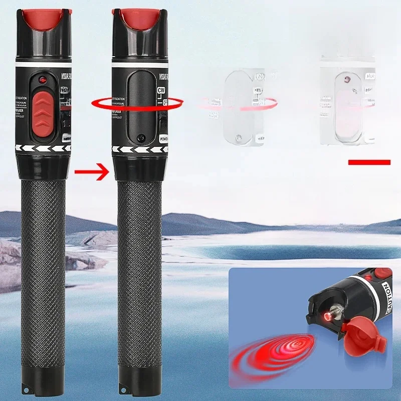 COMPTYCO 50MW FTTH Fiber Optic Tester Pen Type Red optical fiber Light Visual Fault Locator Optical Cable Tester 50MW