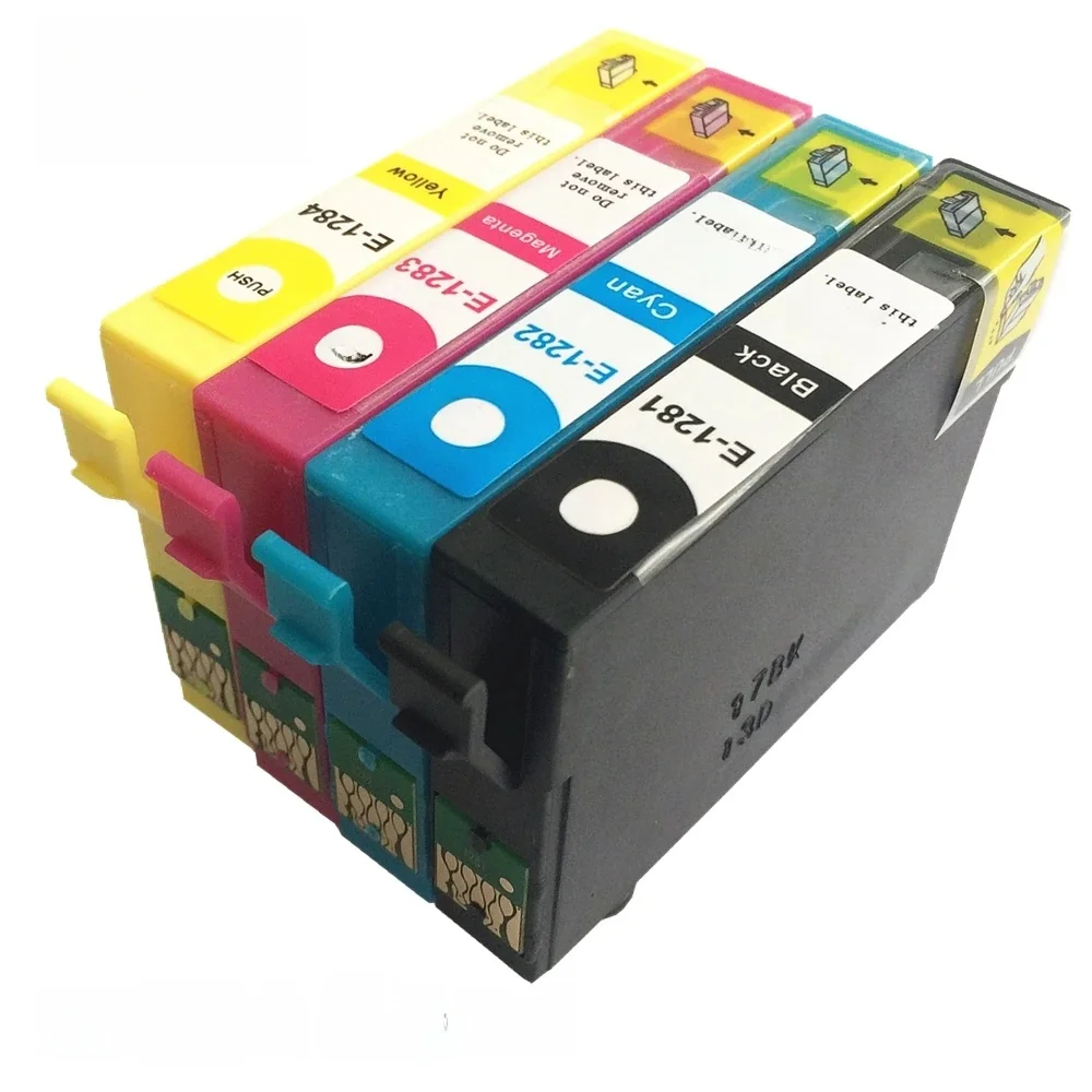 Cartouche d'encre compatible pour EPSON Stylus, T1281, T1284, T1285, S22, SX125, SX130, SX230, SX235W, SX420W, SX425W, SX430W, SX435W