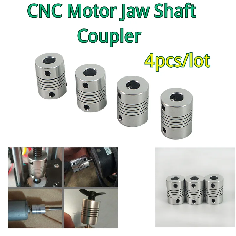 4pcs/lot 5x8mm CNC Motor Jaw Shaft Coupler 5mm To 8mm Flexible Coupling OD 19x25mm