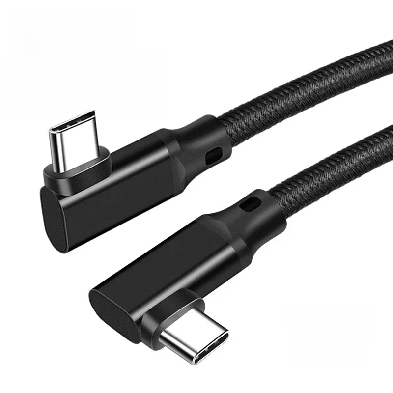 Kabel USB C do transmisji danych typu C pod kątem 90 stopni VR Link USB3.2 Gen2 20 Gb/s 4K@60Hz 100W PD Fast Charge Cord dla Xiaomi Realme Macbook — zdjęcie produktu 7