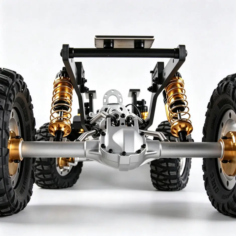 D1RC 80mm Negative Pressure Piggyback Shock Absorber Oil Damper for 1/10 Scale RC Rock Crawler SCX10 Upgrade Part