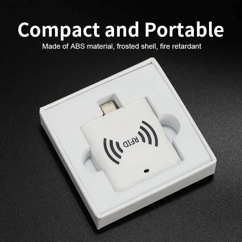 Taşınabilir 860-960Mhz 0.5M USB tip-c UHF RFID OTG Android okuyucu/yazma etiketi tarayıcı