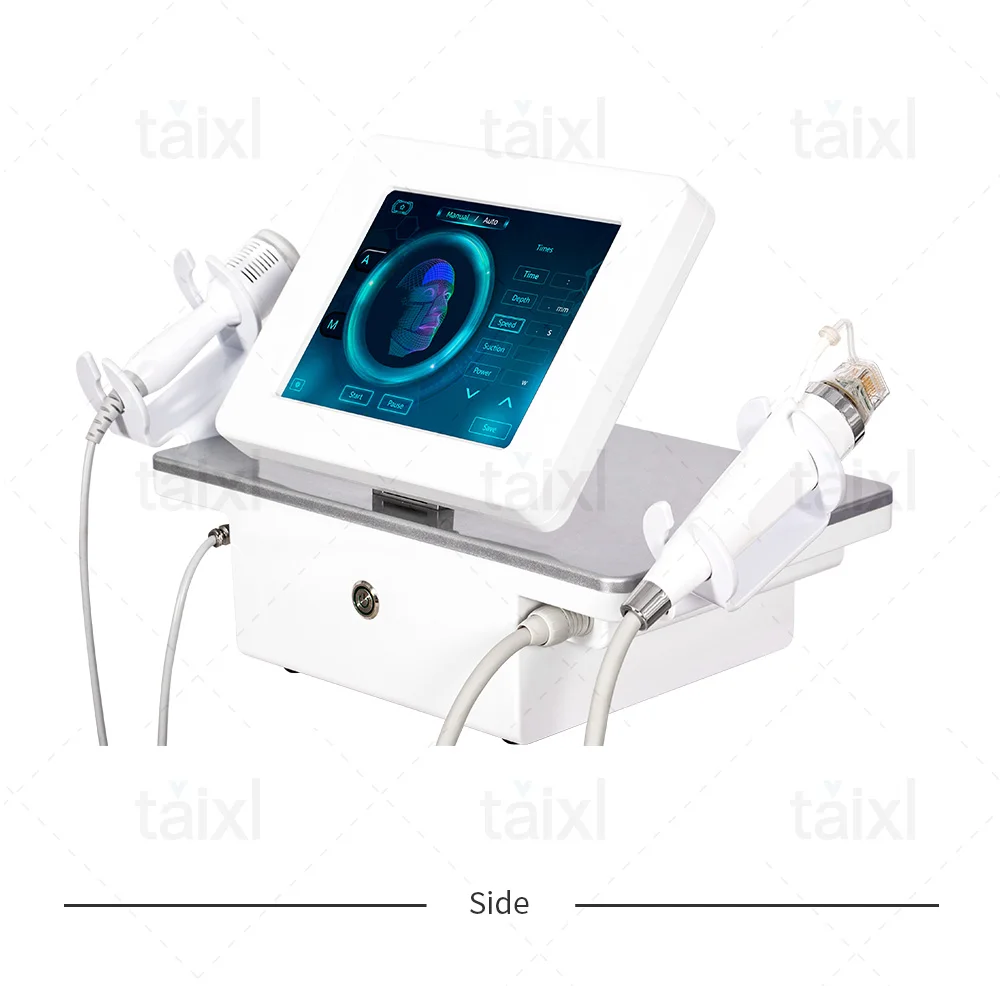 2 In 1 Gold RF Microneedle Machine, Fractional Radiofrequency Microneedling Device for Acne Scar Removal, Stretch Mark Reduction