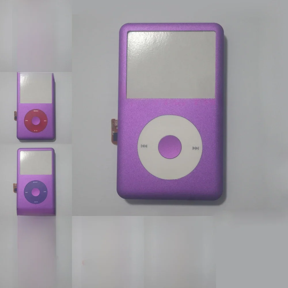 Do iPoda 6th Classic Purple Panel przedni z elastycznym kablem Clickwheel Zestaw obudowy do wymiany A1238 — zdjęcie 2