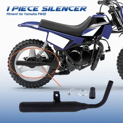 1 Pc Motorcycle Muffler Exhaust Pipe Set with Clamp Custom Parts Replacement for Yamaha PW50 Dirt Bike Black High Quality