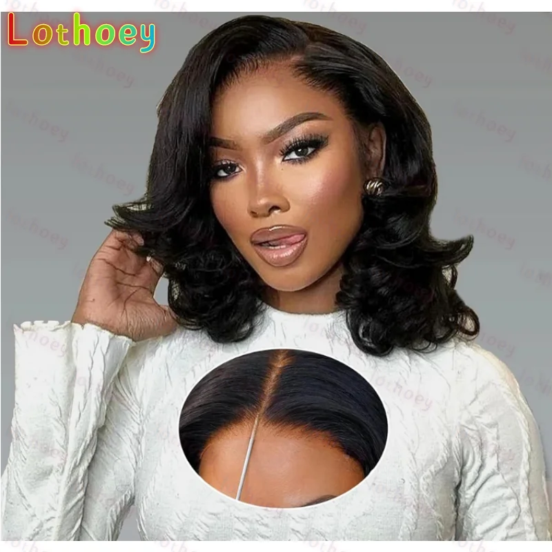 

14 Short Bouncy Curly 200 Density super double drawn Human Hair Curly Wigs 5*5 Lace Frontal Wigs Pre Plucked Hair For Woman