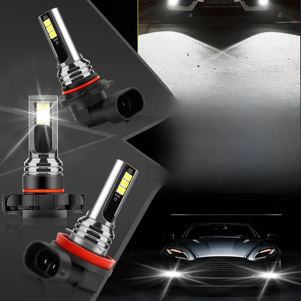 2x 20000LM H8 H11 Nebelscheinwerfer HB4 9145 H16JP H10 LED-Birne Nebelscheinwerfer Canbus 5202 6000K Weiß DRL Tagfahrlicht Autolampe 12V