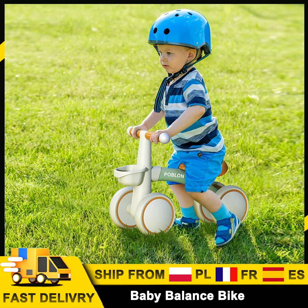 Vélo d'équilibre pour enfants avec siège réglable, panier amovible, roues antidérapantes, cadeau d'anniversaire pour enfants, entraînement à l'équilibre en plein air