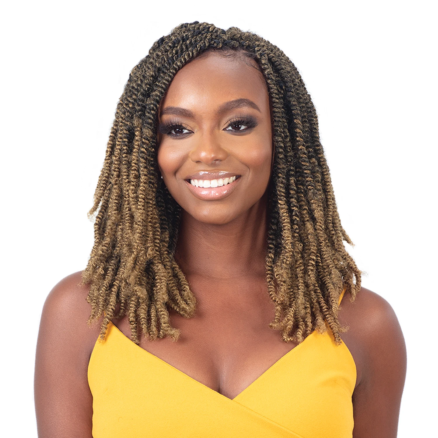 ضفائر كروشيه صناعية من FreeTress 3X تويست بوبين منفوش مسبقًا 16 بوصة #4