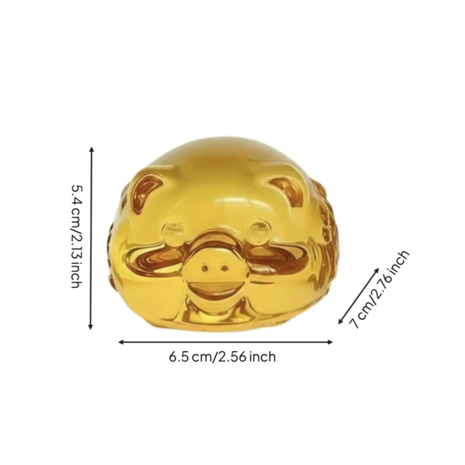 Crystal Golden Pig Ornament Lucky Fortune Pig Statue Desktop Decoration for Home Office Housewarming Gift Collection - view 6