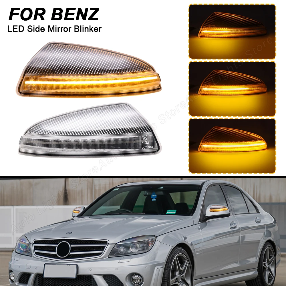 

2pcs LED Side Mirror Blinker Lights For Benz V-Class W639 C-Class W204 S204 ML-Class W164 C250 C300 C350 C63 AMG