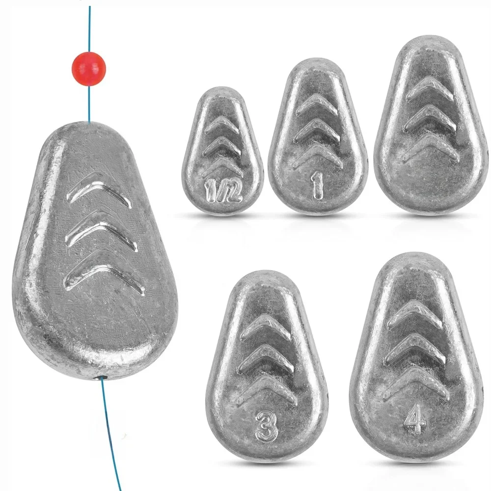 Plombs de pêche sans rouleau, plombs plats en ligne, poids antidérapants pour plate-forme de pêche au chat, matériel de pêche au Surf