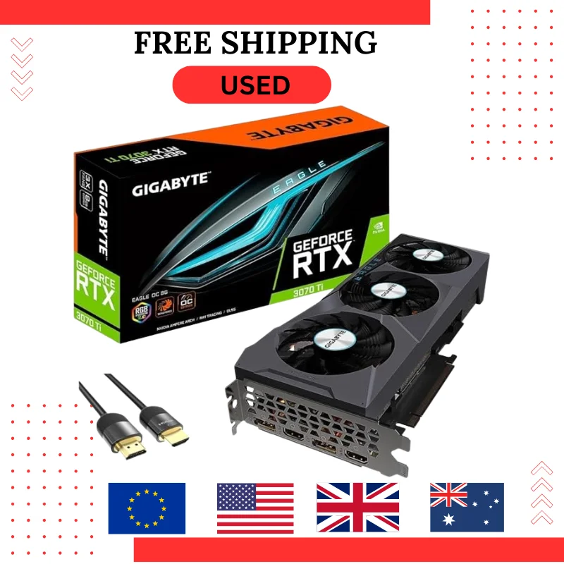Б/У GIGABYTE GeForce RTX 3070 8G GDDR6 2024 г.