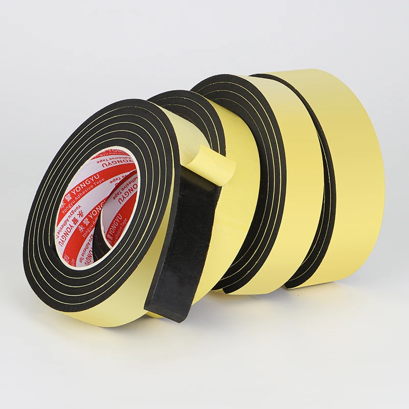 Single EVA Sided Foam Tapes Waterproof Soft Adhesive Tape Glazing Auto Anti-collision Insulation Tape Sponge Acrylic Seal Gasket