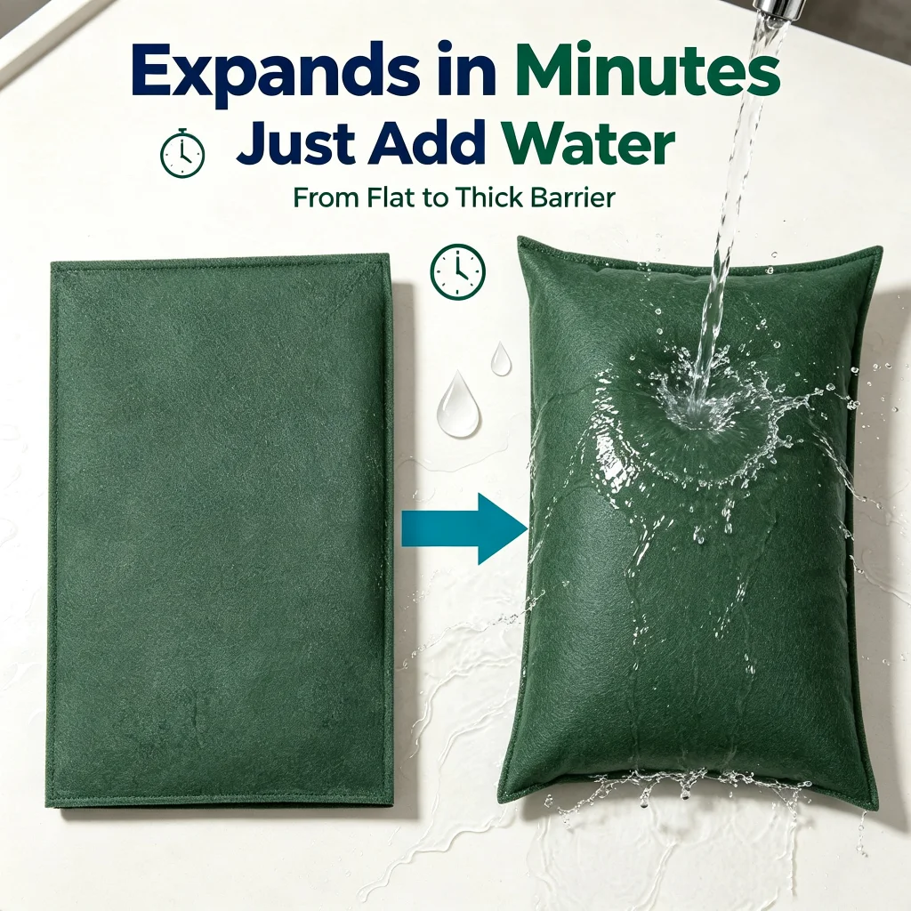 水で膨らむ土嚢、洪水防御用再利用可能な砂を使わないバッグ、ガ - Flood Barrier Bag のレビューと価格