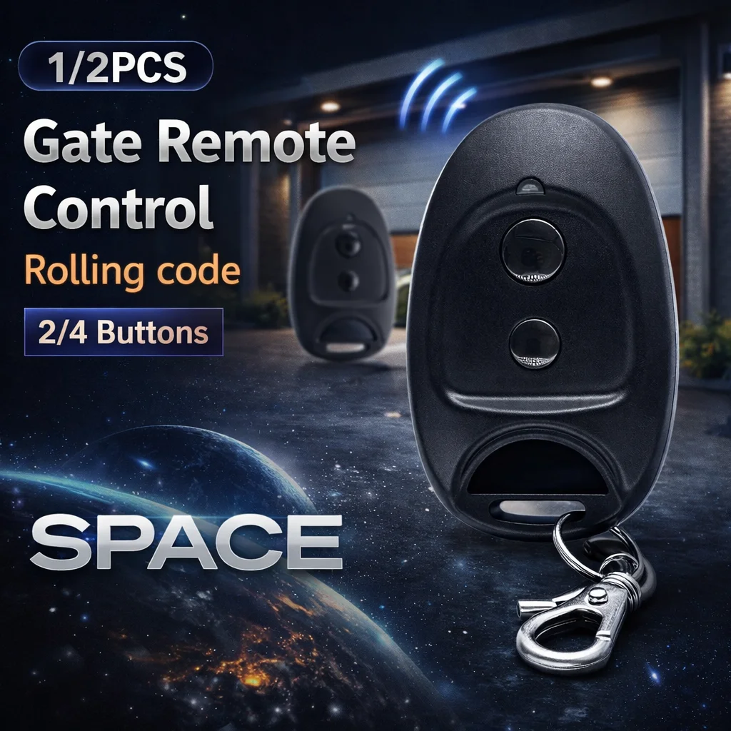 SPACE SP2/4 433.92MHz Garage Door Remote Control 2/4 Buttons Keyfob Rolling code Gate Keyfob