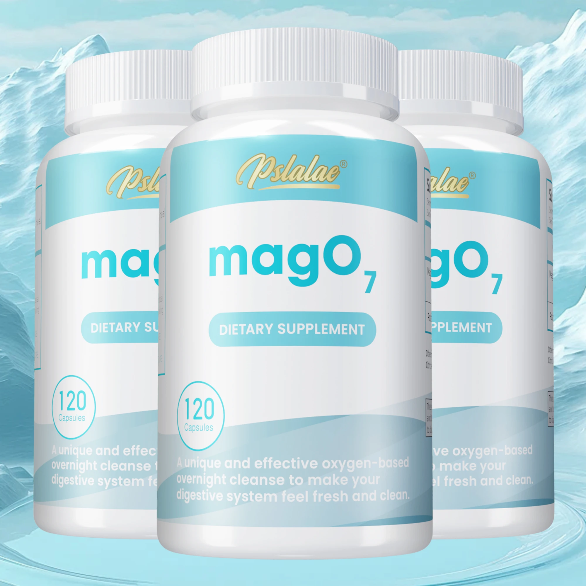 MagO7 - Natural Colon Cleanse & Detox, Promotes Digestive Health, Bloating Support - 120 Capsules