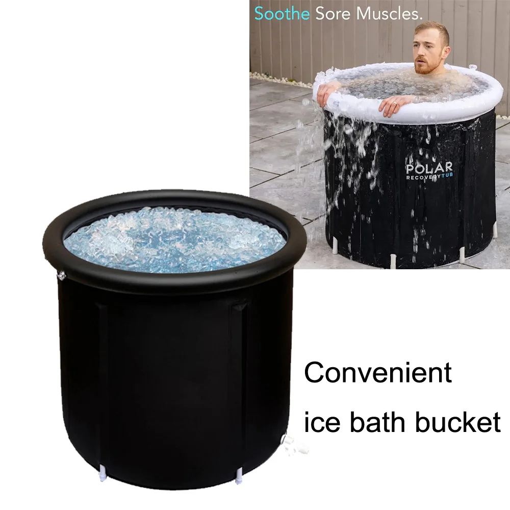 

Ice Bath Bucket Folding Adult Bath Bucket Household Inflatable Folding Bathtub Outdoor Portable Ice Bath Bucket Set