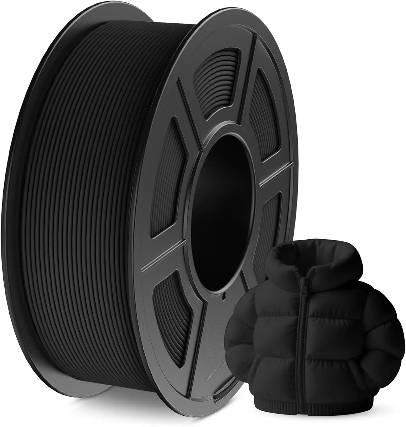 Black TPU Filament 1.75mm Flexible 3D Printer Filament with Shore Hardness 95A Strong Elasticity And Abrasion Resistance 250G